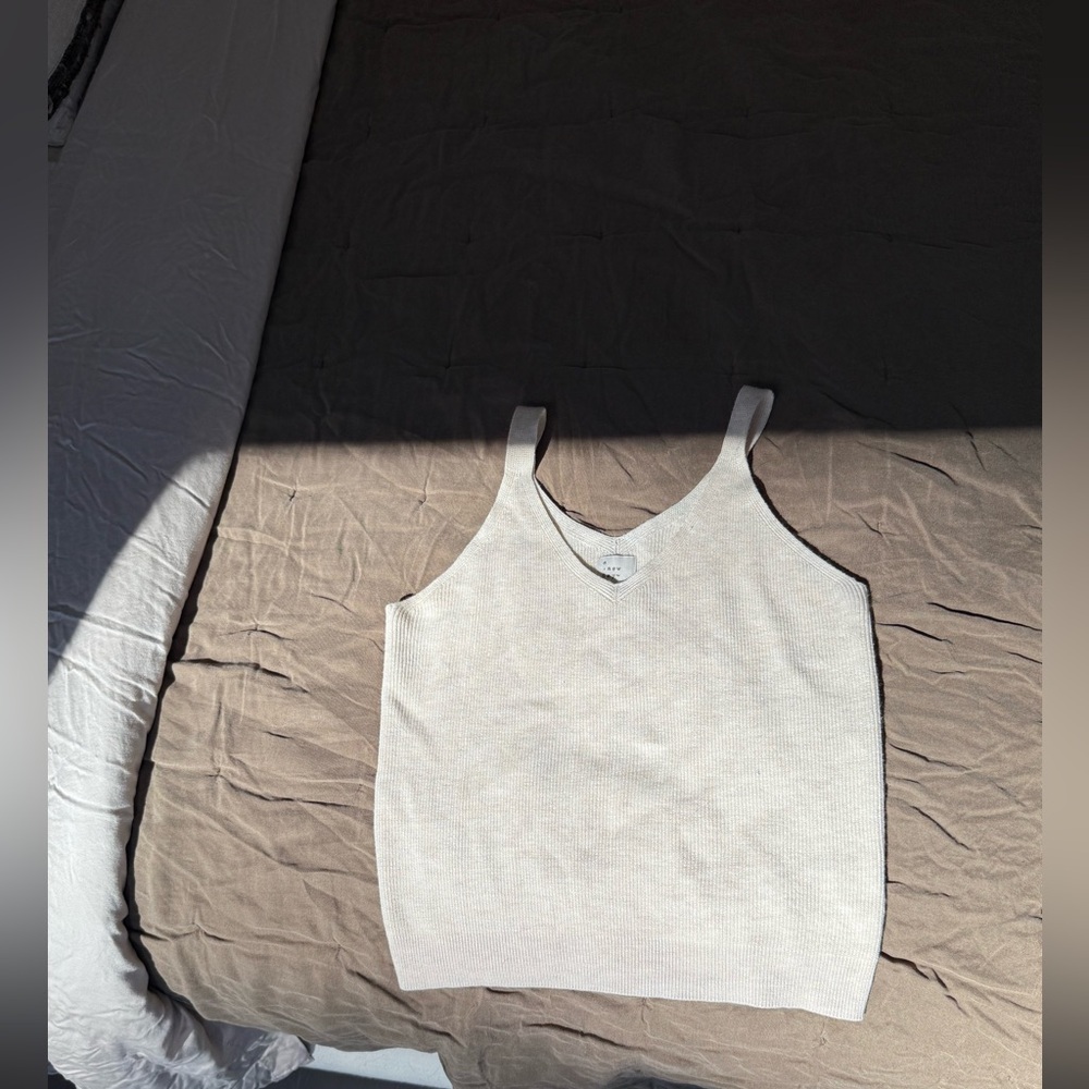 Elegant Cream Knit Tank Top